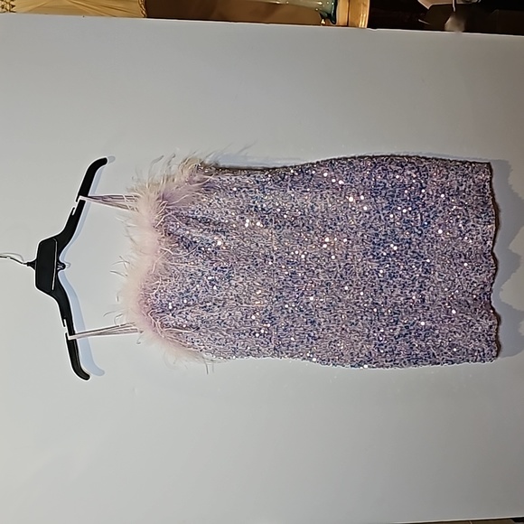 Crystal Doll Pink Sequin Dress Large - Picture 9 of 17